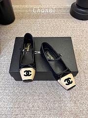 Chanel Mary Janes Suede Kidskin & Patent Calfskin Black & Beige G47640 - 2