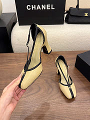 Chanel Mary Janes Lambskin Beige & Black 85mm G47612 - 4