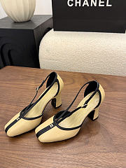 Chanel Mary Janes Lambskin Beige & Black 85mm G47612 - 2
