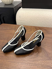 Chanel Mary Janes Lambskin Black & White 85mm G47612  - 4