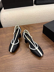 Chanel Mary Janes Lambskin Black & White 85mm G47612  - 2