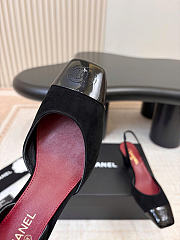 Chanel Slingbacks Suede & Patent Calfskin Black G47515 - 4