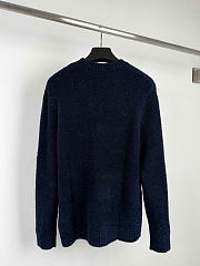 LV Embroidered Signature Long-Sleeved Crewneck Navy 1AKLW7  - 5