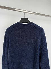LV Embroidered Signature Long-Sleeved Crewneck Navy 1AKLW7  - 3