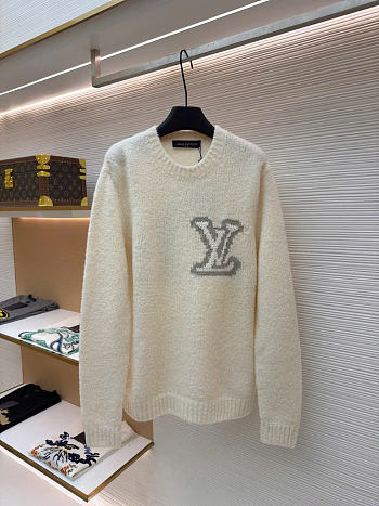 LV Intarsia Crewneck Off-White 1AIWEH 