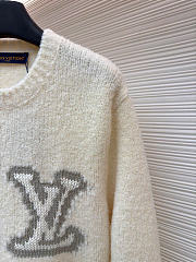 LV Intarsia Crewneck Off-White 1AIWEH  - 3