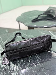 Prada Aimèe Medium Leather Shoulder Bag Black 1BC309 - 32x15x10cm - 4