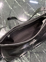Prada Aimèe Medium Leather Shoulder Bag Black 1BC309 - 32x15x10cm - 3