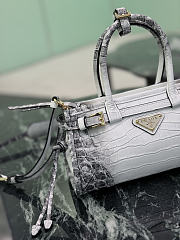 Prada Bonnie Crocodile Mini Handbag 1BA486 - 23.5x12x9cm - 6