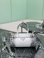 Prada Bonnie Crocodile Mini Handbag 1BA486 - 23.5x12x9cm - 5