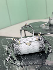 Prada Bonnie Crocodile Mini Handbag 1BA486 - 23.5x12x9cm - 4
