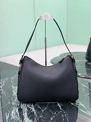 Prada Aimée Medium Leather Shoulder Bag Black 1BC301 - 31x23.5x11cm - 4
