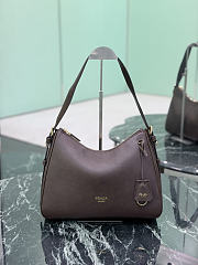 Prada Aimée Medium Leather Shoulder Bag Cocoa Brown 1BC301 - 31x23.5x11cm - 5