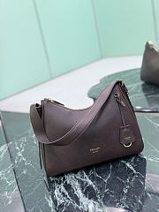 Prada Aimée Medium Leather Shoulder Bag Cocoa Brown 1BC301 - 31x23.5x11cm - 3