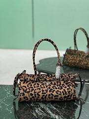 Honey Prada Medium Leopard Printed Leather Handbag - 32x15.5x12cm - 1