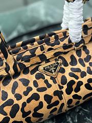 Honey Prada Medium Leopard Printed Leather Handbag - 32x15.5x12cm - 2