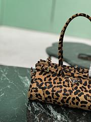 Honey Prada Medium Leopard Printed Leather Handbag - 32x15.5x12cm - 3