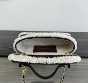 Chanel Top Handle Long Vanity Case with Chain Aged Calfskin & Shearling Gold Tone Black - 26.5x13x5cm - 6