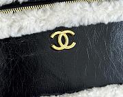Chanel Top Handle Long Vanity Case with Chain Aged Calfskin & Shearling Gold Tone Black - 26.5x13x5cm - 3