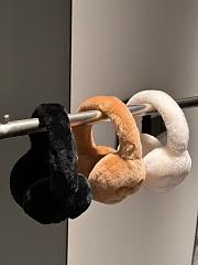 Chanel Earmuffs Shearling Lamskin Beige/Black/White - 6