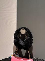 Chanel Earmuffs Shearling Lamskin Beige/Black/White - 4