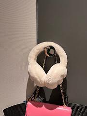 Chanel Earmuffs Shearling Lamskin Beige/Black/White - 2