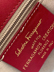 Ferragamo Iconic Top Handle (S) Winter Red - 20.5x18x10cm - 2