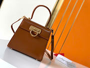 Ferragamo Iconic Top Handle (S) Brown - 20.5x18x10cm - 6