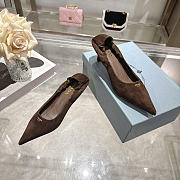 Prada 55mm Suede Pumps Dark Brown 1I188O  - 2