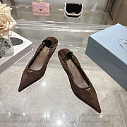 Prada 55mm Suede Pumps Dark Brown 1I188O  - 3