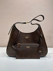 Prada Boogie Large Leather Bag Cocoa Brown 1BC299 - 40x24.5x9cm - 5