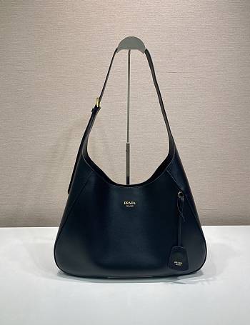 Prada Boogie Large Leather Bag Black 1BC299 - 40x24.5x9cm