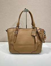 Prada Large Leather Tote Bag Brown 1BG602 - 38x32x14cm - 5