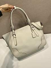 Prada Large Leather Tote Bag White 1BG602 - 38x32x14cm - 6