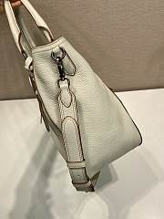 Prada Large Leather Tote Bag White 1BG602 - 38x32x14cm - 5