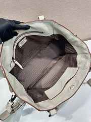 Prada Large Leather Tote Bag White 1BG602 - 38x32x14cm - 4