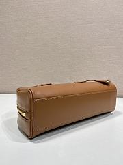 Prada Medium Leather Top-Handle Bag Cognac 1BB176 - 28x13x8cm - 2
