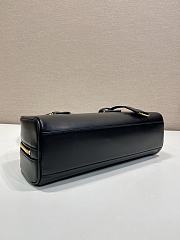 Prada Medium Leather Top-Handle Bag Black 1BB176 - 28x13x8cm - 6