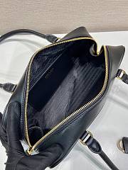 Prada Medium Leather Top-Handle Bag Black 1BB176 - 28x13x8cm - 2