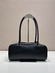 Prada Medium Leather Top-Handle Bag Black 1BB176 - 28x13x8cm - 5