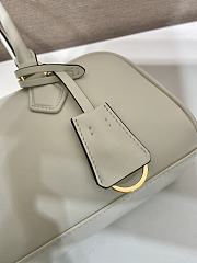 Prada Medium Leather Top-Handle Bag White 1BB176 - 28x13x8cm - 5