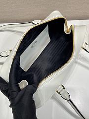 Prada Medium Leather Top-Handle Bag White 1BB176 - 28x13x8cm - 2