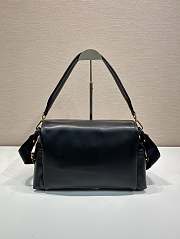 Prada Explore Large Nappa Leather Shoulder Bag With Flap Black 1BD391 - 37.5x19x12cm - 4