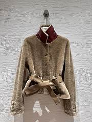 Chanel Jacket Shearling Lambskin Beige - 1