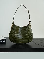 Chanel Hobo Handbag Crocodile Embossed Calfskin & Gold-Tone Metal Khaki AS6601 - 31x28x5cm - 1