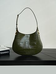 Chanel Hobo Handbag Crocodile Embossed Calfskin & Gold-Tone Metal Khaki AS6601 - 31x28x5cm - 6