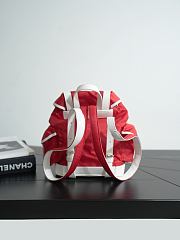 Chanel Large Backpack Nylon, Calfskin & Silver-Tone Metal Red & White AS6329 - 30x26x11cm - 5