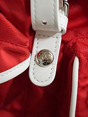 Chanel Large Backpack Nylon, Calfskin & Silver-Tone Metal Red & White AS6329 - 30x26x11cm - 3