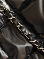 Chanel Large Bowling Bag Nylon, Wool & Silver-Tone Metal Black & Ecru AS6328 - 38x18x17cm - 4