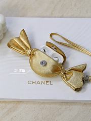 Chanel Mini Bag Charm Metallic Lambskin & Silver-Tone Metal Gold AP5348 - 4